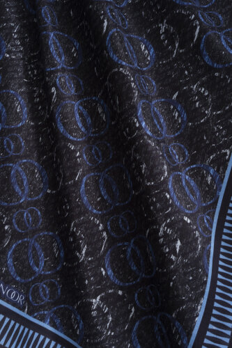 Noor Rain Blue Cotton Floss Scarf - 4