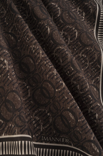 Noor Rain Brown Cotton Floss Scarf - 4