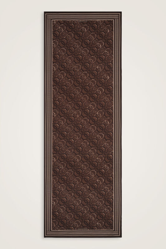 Noor Rain Brown Cotton Floss Scarf - 2