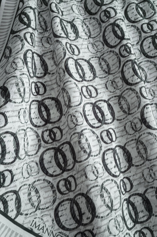 Noor Rain Grey Cotton Floss Scarf - 4