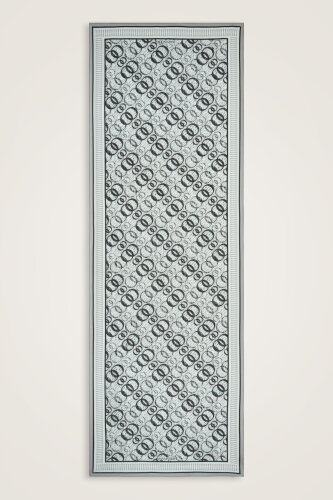 Noor Rain Grey Cotton Floss Scarf - 2