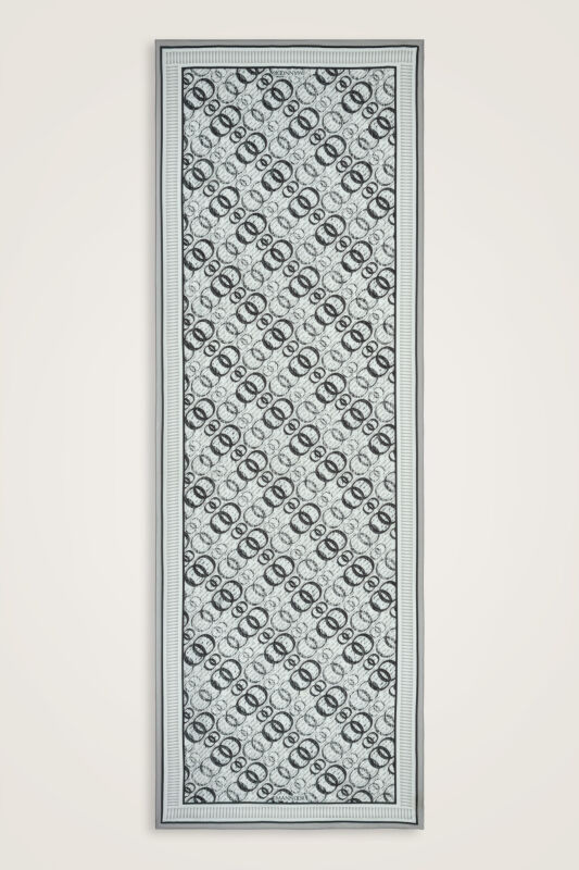 Noor Rain Grey Cotton Floss Scarf - 2