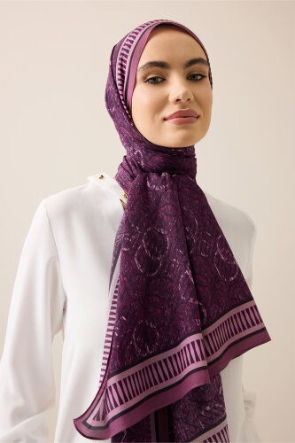 Noor Rain Lilac Cotton Floss Scarf - 5