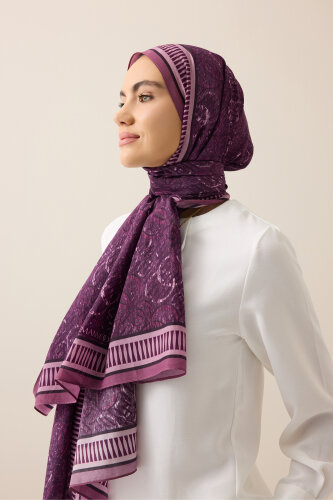 Noor Rain Lilac Cotton Floss Scarf 
