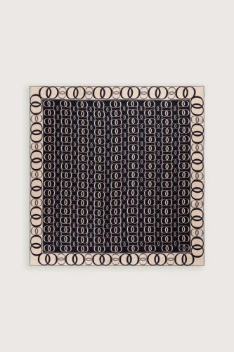 Noor Road 2 Black-Beige Silk Scarf - Imannoor (2)