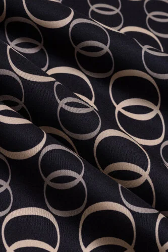 Noor Road 2 Black-Beige Silk Scarf - Imannoor (4)