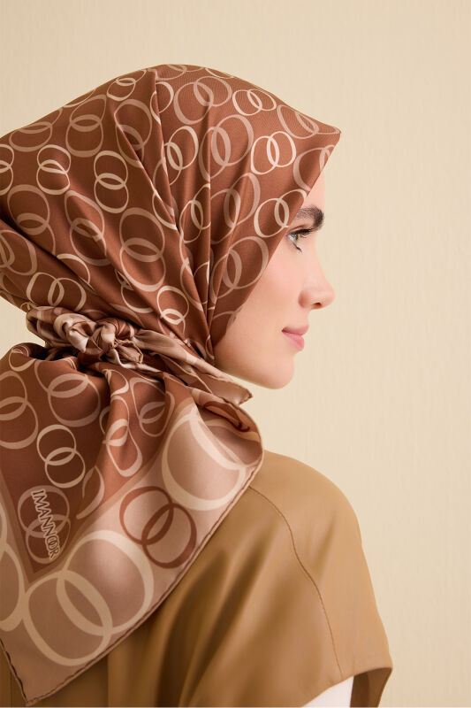 Noor Road 2 Cinnamon Silk Scarf - 3