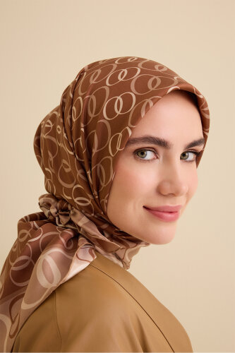 Noor Road 2 Cinnamon Silk Scarf - 5