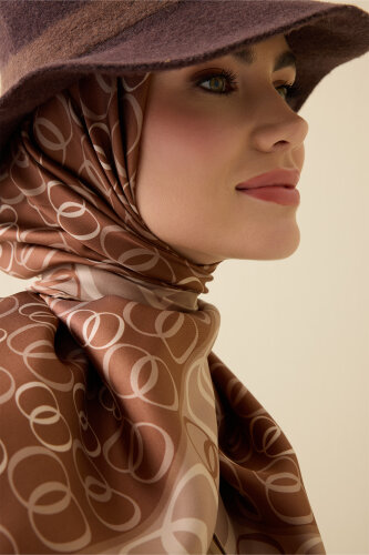 Noor Road 2 Cinnamon Silk Scarf - 6
