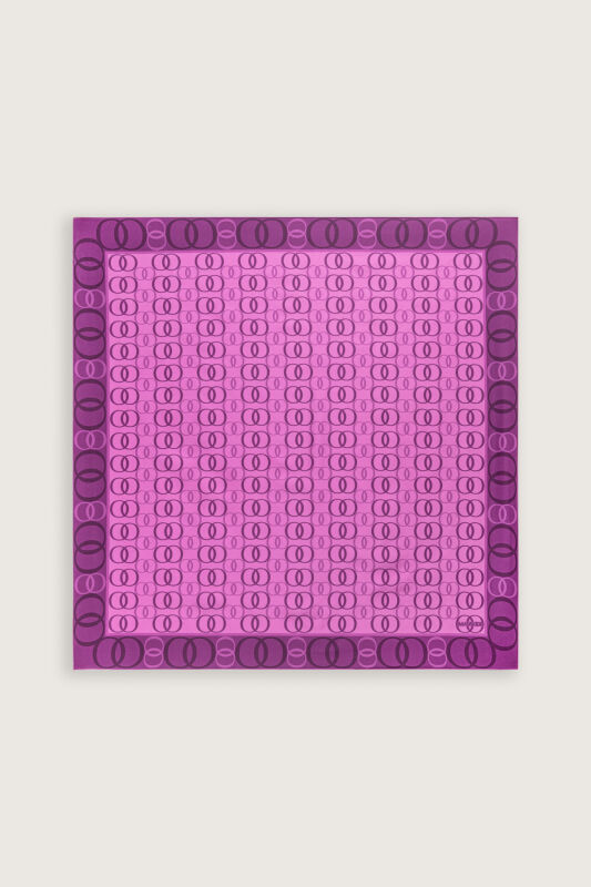 Noor Road 2 Fuchsia Silk Scarf - 2