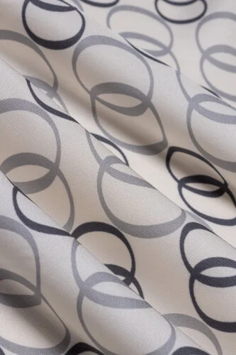 Noor Road 2 White-Grey Silk Scarf - 4