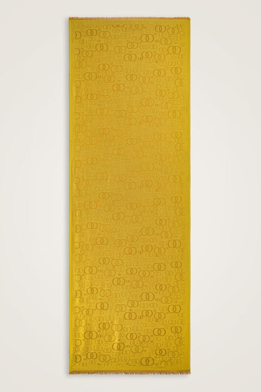 Noor Safran Jakarlı İpek Şal 70x200 - 2