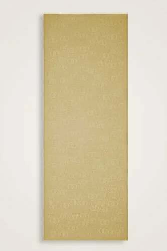 Noor Sarı Jakarlı İpek Şal 70x200 - 2