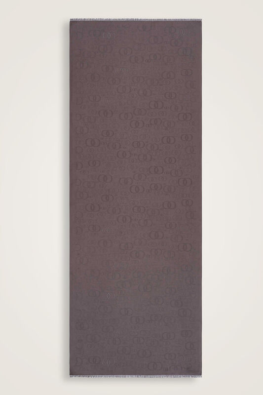 Noor Silk Jacquard Shawl Anthracite - 2