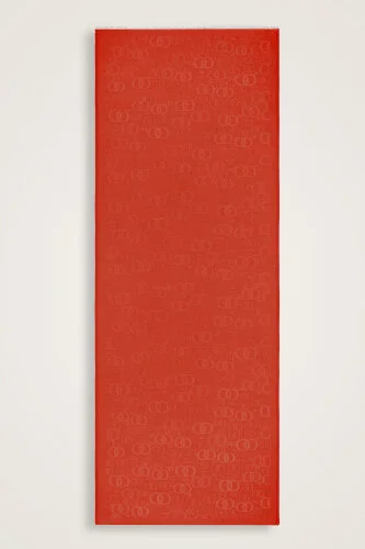 Noor Silk Jacquard Shawl Brick - Imannoor (1)