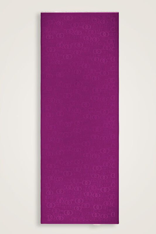 Noor Silk Jacquard Shawl Purple - 2