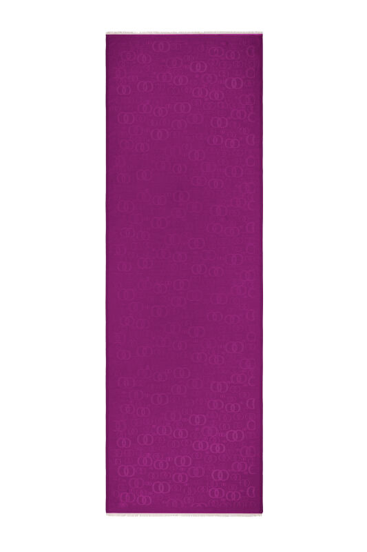 Noor Silk Jacquard Shawl Purple - 2