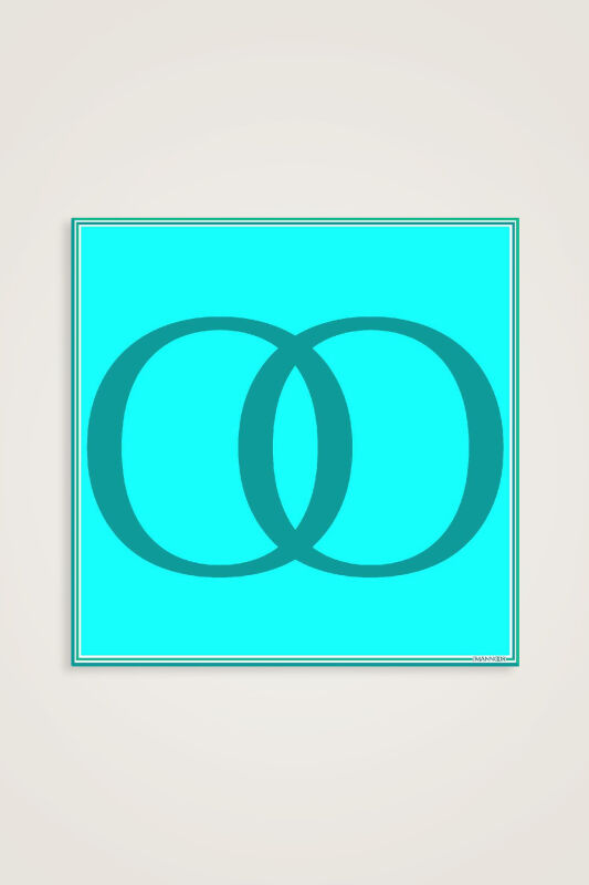 Noor S Twill Silk Scarf Turquoise - 1