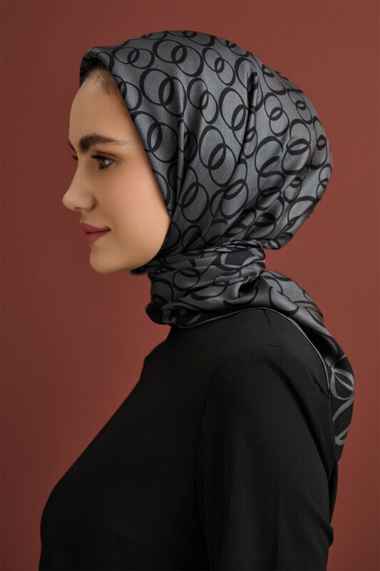 Noor Way Silk Scarf Anthracite - 3