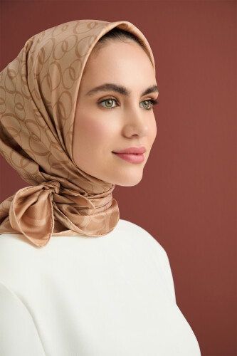 Noor Way Silk Scarf Beige - 3