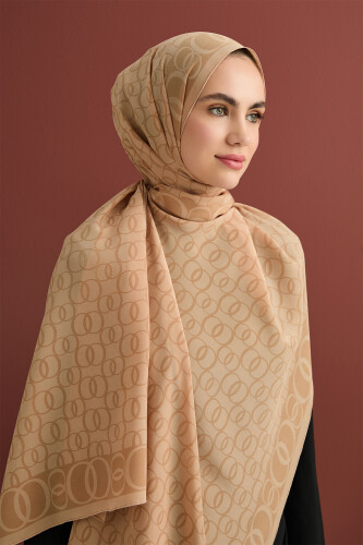 Noor Way Silk Shawl Beige 