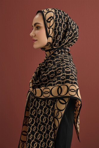 Noor Way Silk Shawl Black - 5