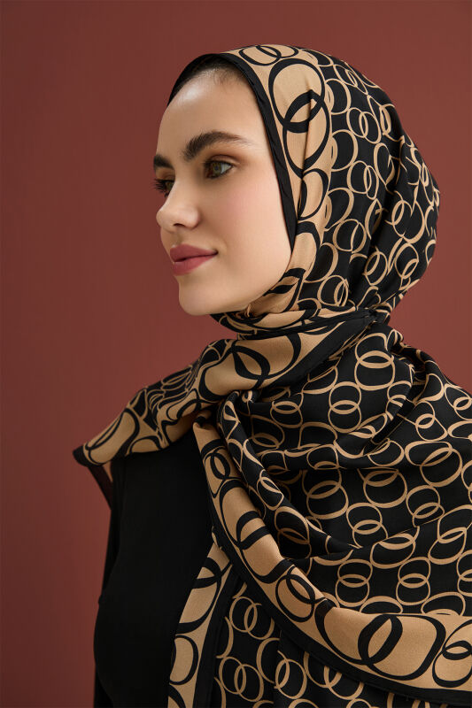 Noor Way Silk Shawl Black - 3