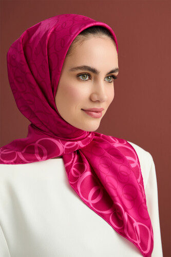 Noor Way Silk Scarf Fuchsia 