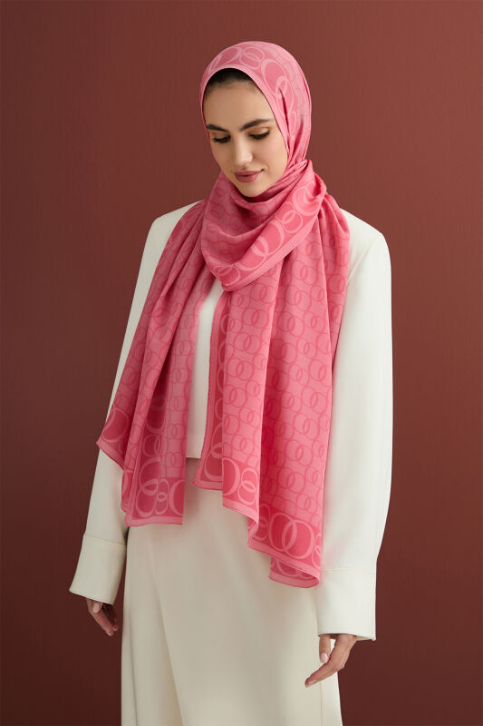 Noor Way Silk Shawl Pink - 3