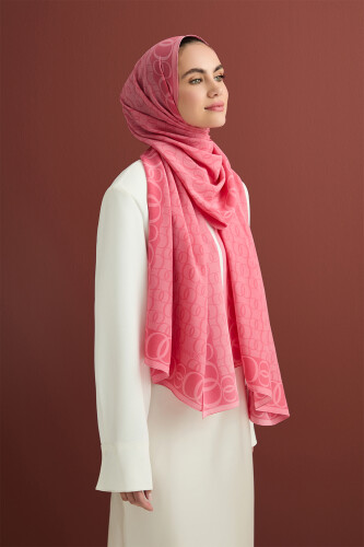 Noor Way Silk Shawl Pink - 5