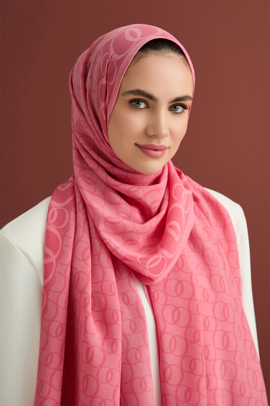 Noor Way Silk Shawl Pink - 1