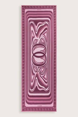 Noor with Waves Dusty Rose Viscose Shawl - 2