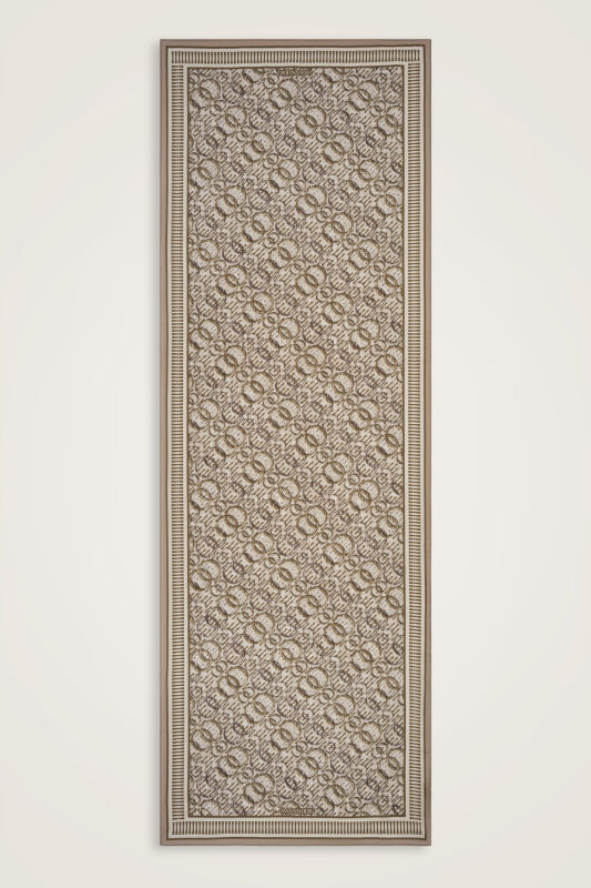 Noor Yağmuru Bej Pamuk Floş Şal 70x210 - 2