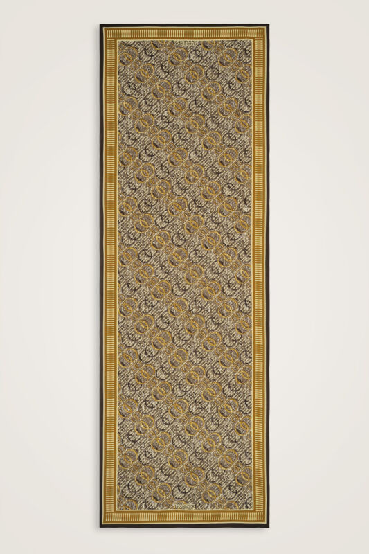 Noor Yağmuru Sarı Pamuk Floş Şal 70x210 - 2