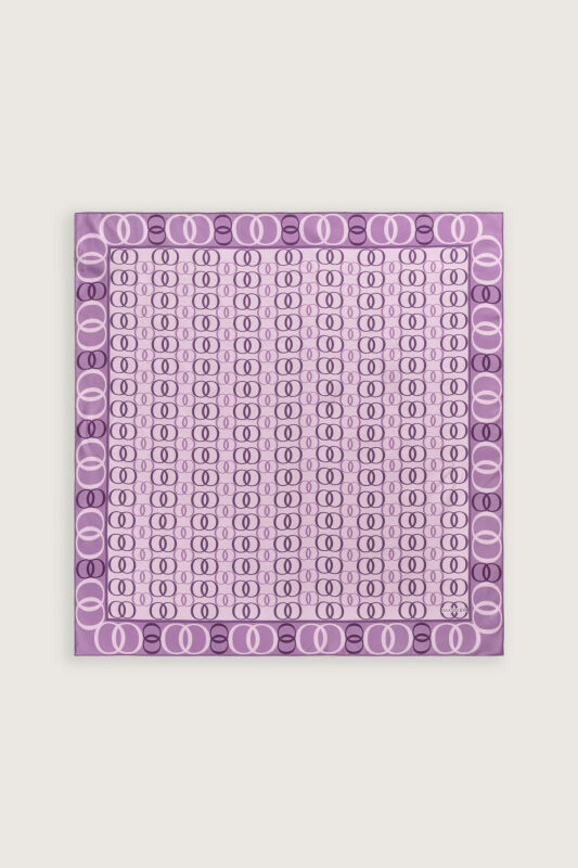 Noor Yolu 2 Lila Tivil İpek Eşarp 90x90 - 2