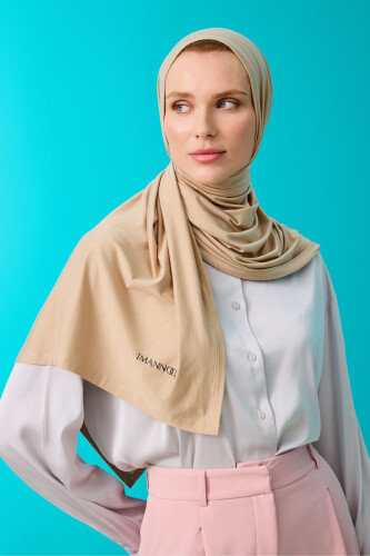 Nude Colorway Combed Cotton Shawl Beige 