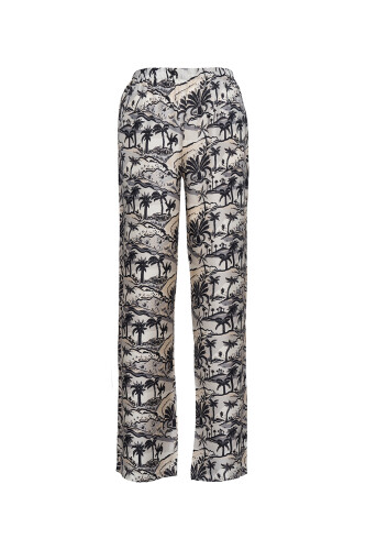 Oasis Ecru Silk Pajama Pants 