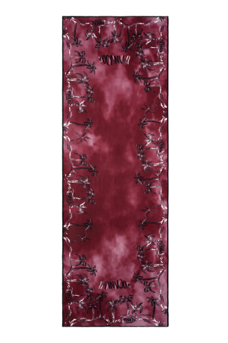 Oasis Flush Viscose Shawl Burgundy - 2