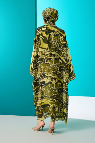 Oasis Khaki Silk Dress - 4