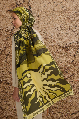 Oasis Silk Shawl Khaki 