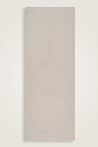OO Monogram Bej İpek Şal 70x200 - 1