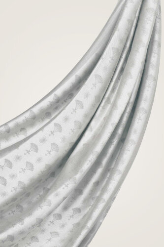 OO Monogram Silk Shawl Anthracite - 2