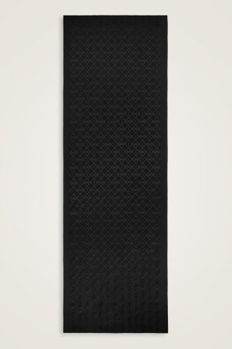 Oriental Cage Silk Shawl Black 