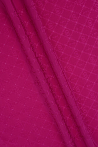 Oriental Cage Silk Shawl Fuchsia - 2