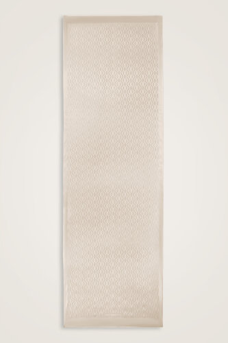 Oriental Chain Beige Cotton Silk Shawl 