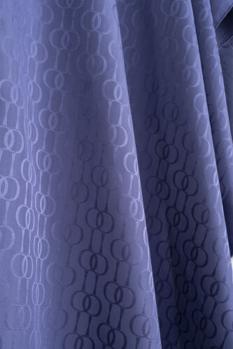 Oriental Chain Indigo Cotton Silk Shawl - 2