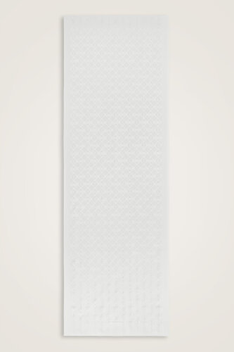 Oriental Chain Off-White Jacquard Silk Shawl - 1