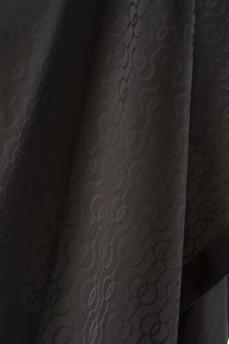 Oriental Chain Silk Cotton Shawl Black - 2