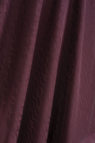 Oriental Chain Silk Cotton Shawl Burgundy - 2