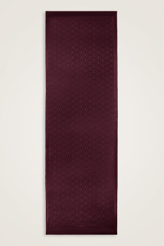 Oriental Chain Silk Cotton Shawl Burgundy - 1